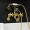 Kingston Brass AE57T7 Wall Mount Tub Faucet with Hand Shower, Brushed Brass AE57T7 - alternate 4